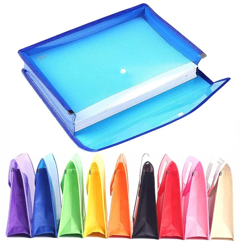 A4-Dateiordner, Schreibwaren-Aufbewahrungsordner, wasserdichte Datei-Organizer-Ordner, PVC-Tasche, Portfolio, Papieraufbewahrung, Büro-Organizer