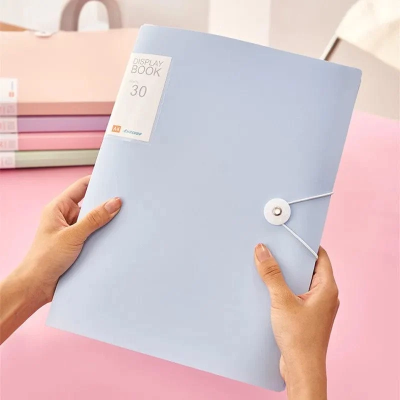 30/60 Seiten Aktentasche, A4, transparenter Ordner, Aufbewahrung von Testpapieren für Schüler, Klassifizierung, Organisation, Bürobedarf