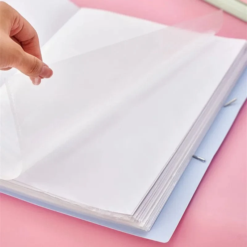 30/60 Seiten Aktentasche, A4, transparenter Ordner, Aufbewahrung von Testpapieren für Schüler, Klassifizierung, Organisation, Bürobedarf