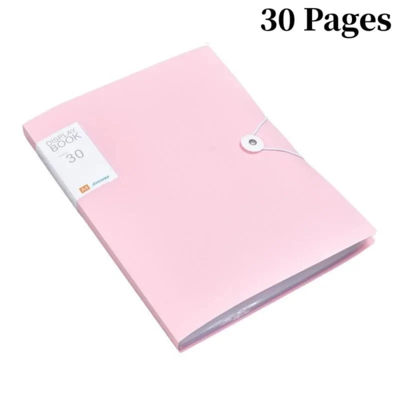 30/60 Seiten Aktentasche, A4, transparenter Ordner, Aufbewahrung von Testpapieren für Schüler, Klassifizierung, Organisation, Bürobedarf