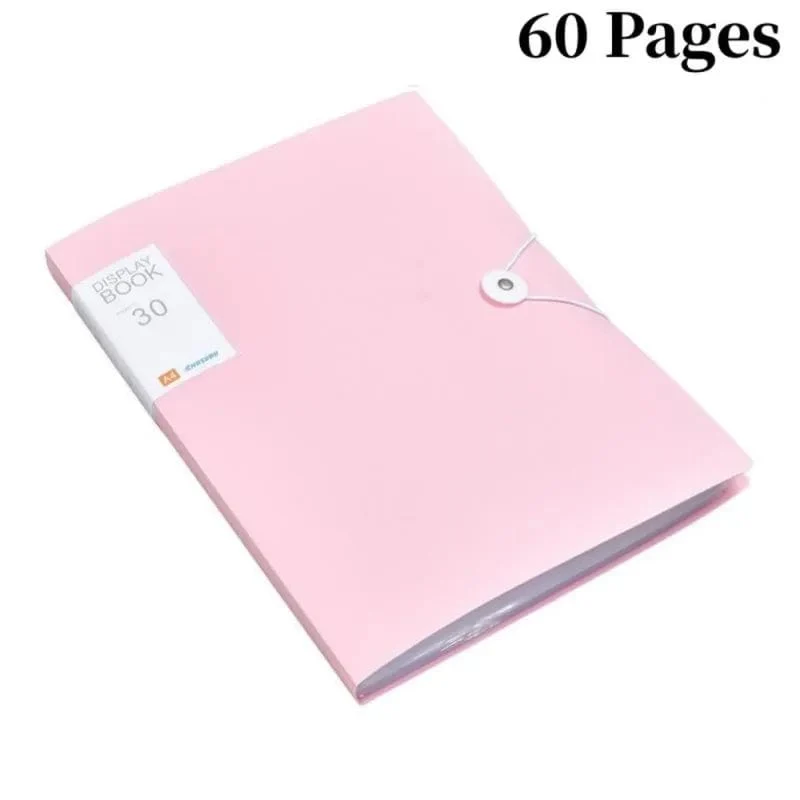 30/60 Seiten Aktentasche, A4, transparenter Ordner, Aufbewahrung von Testpapieren für Schüler, Klassifizierung, Organisation, Bürobedarf