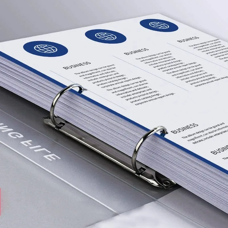 2-Ring-Ordner, Ordner, A4, Ordnerhülle, Office Document Organizer, bietet Platz für 200 Blatt, Testpapier, Schreibtisch-Organizer