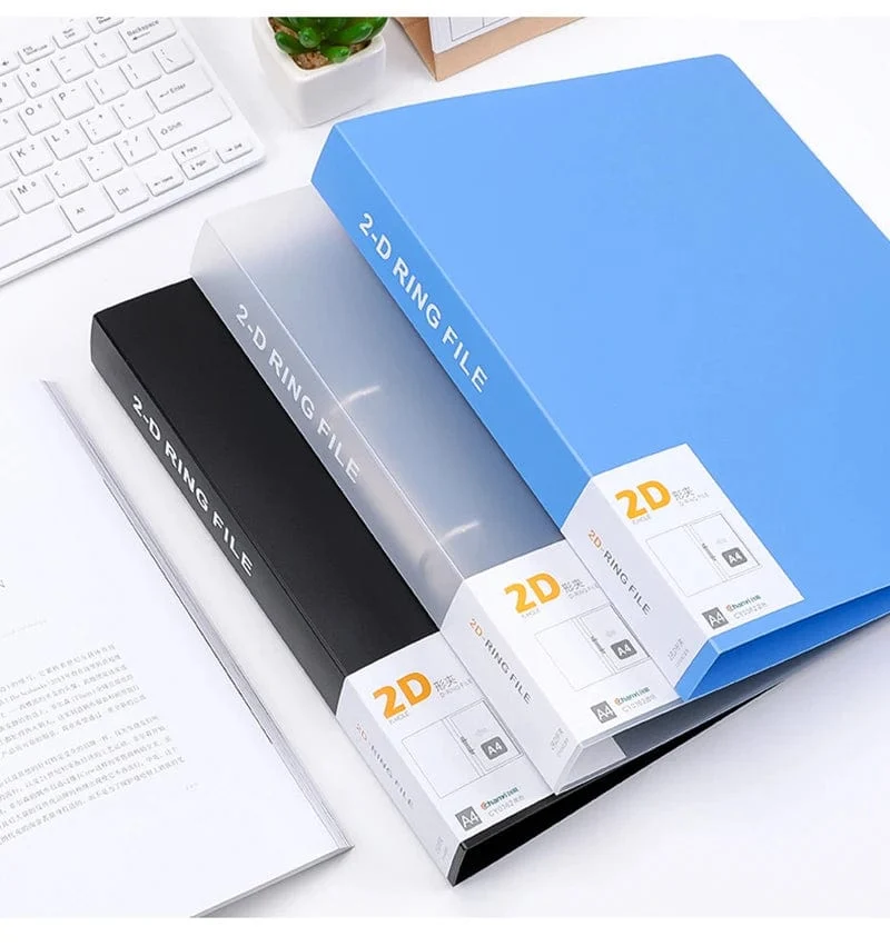 2-Ring-Ordner, Ordner, A4, Ordnerhülle, Office Document Organizer, bietet Platz für 200 Blatt, Testpapier, Schreibtisch-Organizer