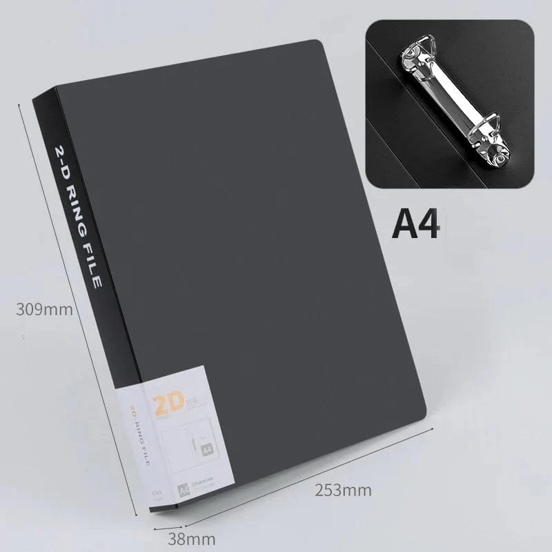 2-Ring-Ordner, Ordner, A4, Ordnerhülle, Office Document Organizer, bietet Platz für 200 Blatt, Testpapier, Schreibtisch-Organizer