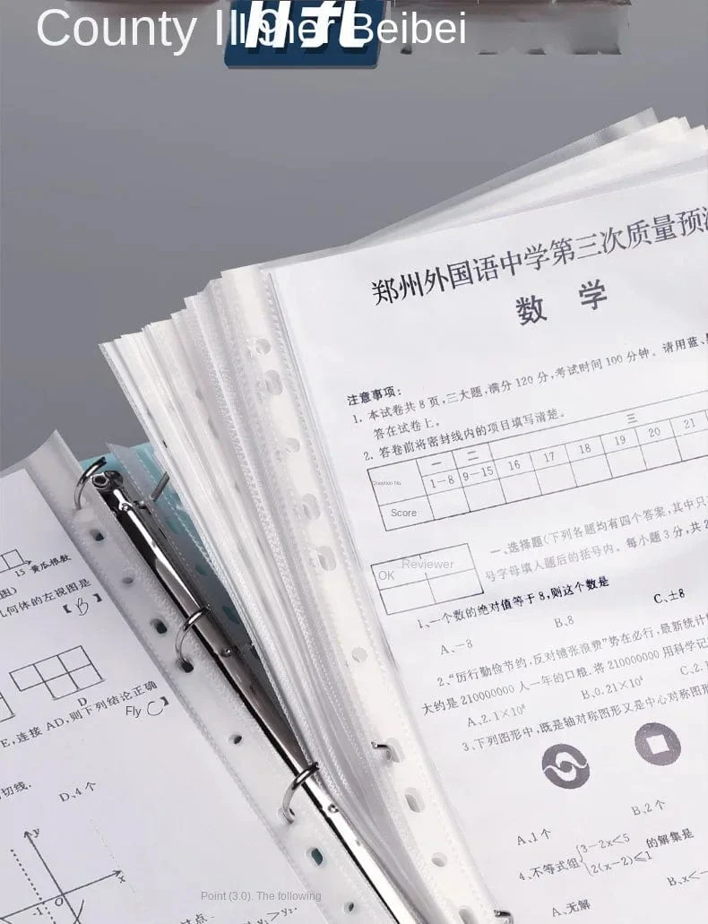A4-Ordner, D-Typ-Stanzordner, Büro-Aufbewahrungsring, wasserdicht, Testpapier, Datenspeicherordner, 4-Loch-Ordner, Lernbedarf