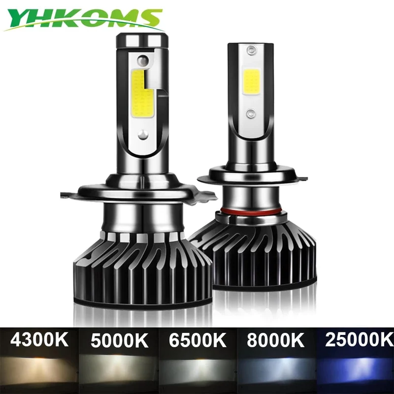 YHKOMS 80W 14000LM Auto Haedlight H4 H7 H1 LED H8 H9 H11 4300K ​​5000K 6500K 8000K 25000K Auto nebel Licht 80W 16000LM 12V Led-lampe