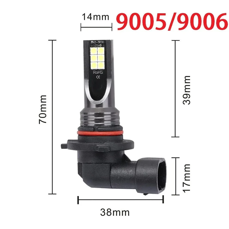 2Pcs H11 H8 H4 H7 H1 H16 H3 H10 9005 HB3 9006 HB4 LED Auto Nebel Lichter 6000K Scheinwerfer lampen 3000K 12000K 4300K ​​Auto Nebel Lampe