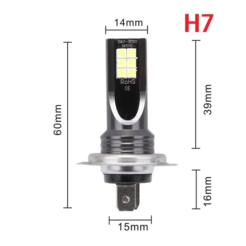 2Pcs H11 H8 H4 H7 H1 H16 H3 H10 9005 HB3 9006 HB4 LED Auto Nebel Lichter 6000K Scheinwerfer lampen 3000K 12000K 4300K ​​Auto Nebel Lampe