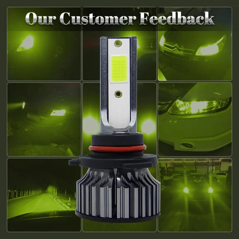 72W 16000LM Auto Scheinwerfer H4 H7 H1 LED H8 H9 H11 12000K 6000K 6500K lemon grün auto nebel Licht H3 9005 HB3 9006 12V Led-lampe F2C