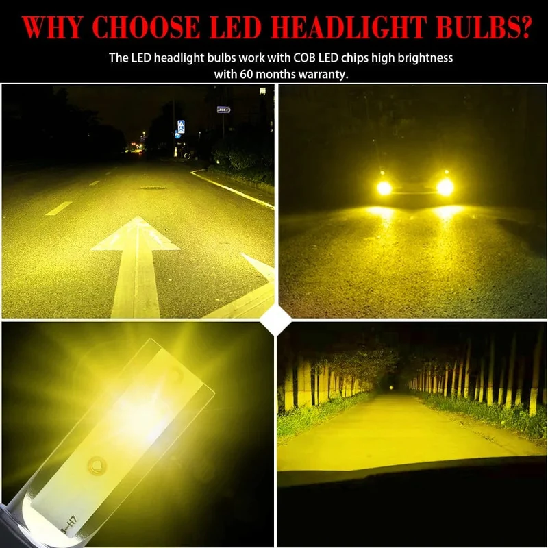 72W 16000LM Auto Scheinwerfer H4 H7 H1 LED H8 H9 H11 12000K 6000K 6500K lemon grün auto nebel Licht H3 9005 HB3 9006 12V Led-lampe F2C