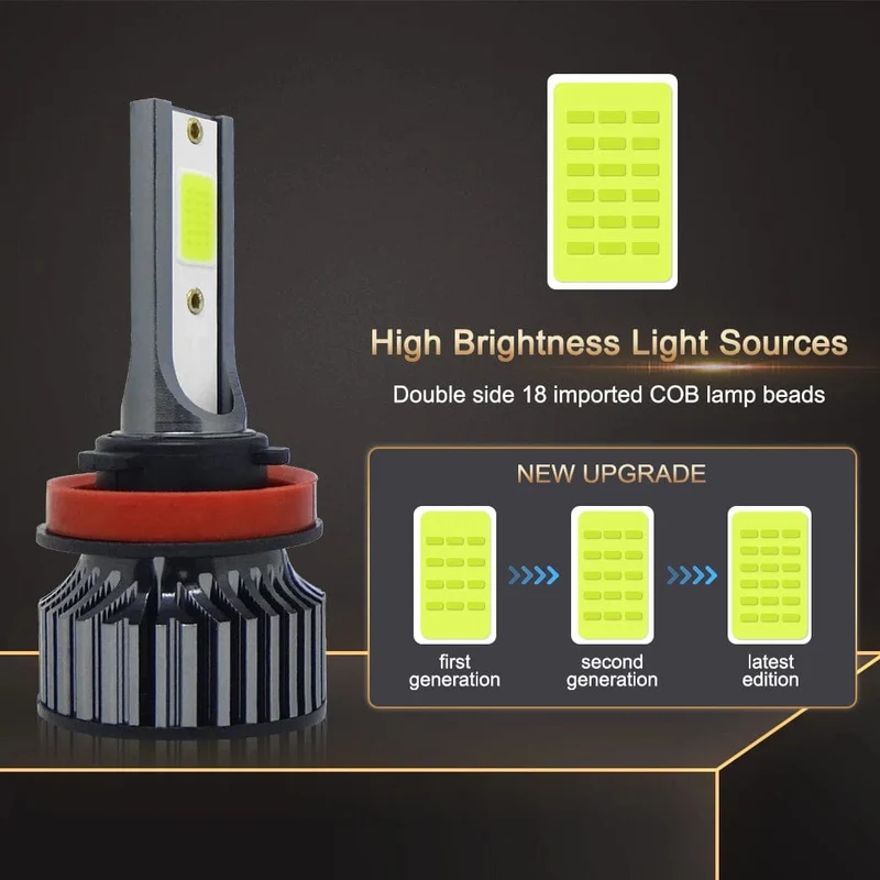 72W 16000LM Auto Scheinwerfer H4 H7 H1 LED H8 H9 H11 12000K 6000K 6500K lemon grün auto nebel Licht H3 9005 HB3 9006 12V Led-lampe F2C