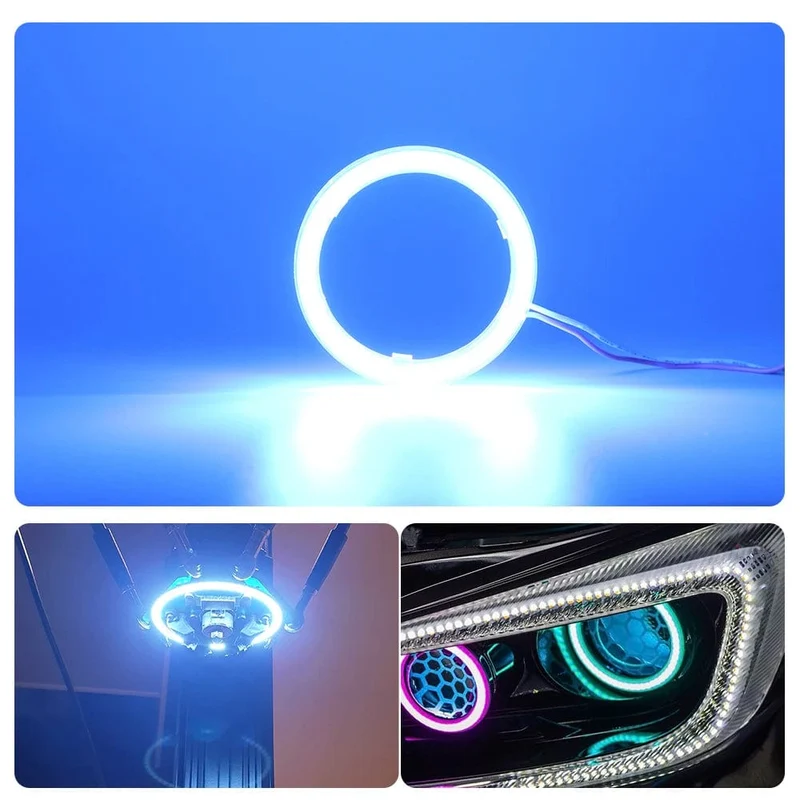 2PC 12-24V COB Led Halo-Ring Angel Eyes für Auto Motorrad Kreisförmige Led Licht Ring 70mm 80mm 90mm Tagfahrlicht Scheinwerfer Buld