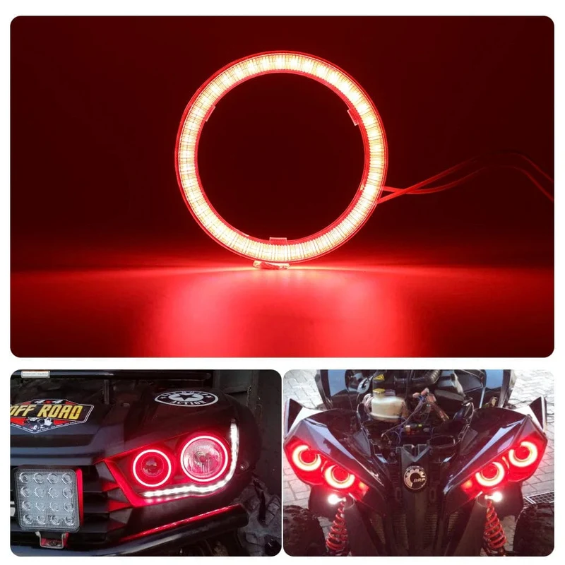2PC 12-24V COB Led Halo-Ring Angel Eyes für Auto Motorrad Kreisförmige Led Licht Ring 70mm 80mm 90mm Tagfahrlicht Scheinwerfer Buld