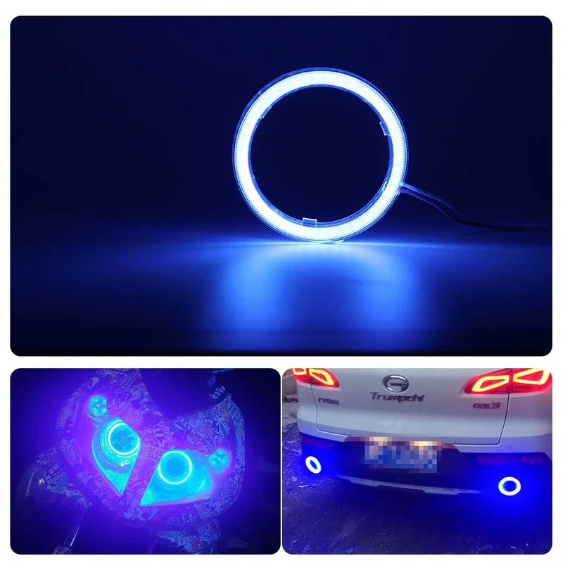 2PC 12-24V COB Led Halo-Ring Angel Eyes für Auto Motorrad Kreisförmige Led Licht Ring 70mm 80mm 90mm Tagfahrlicht Scheinwerfer Buld