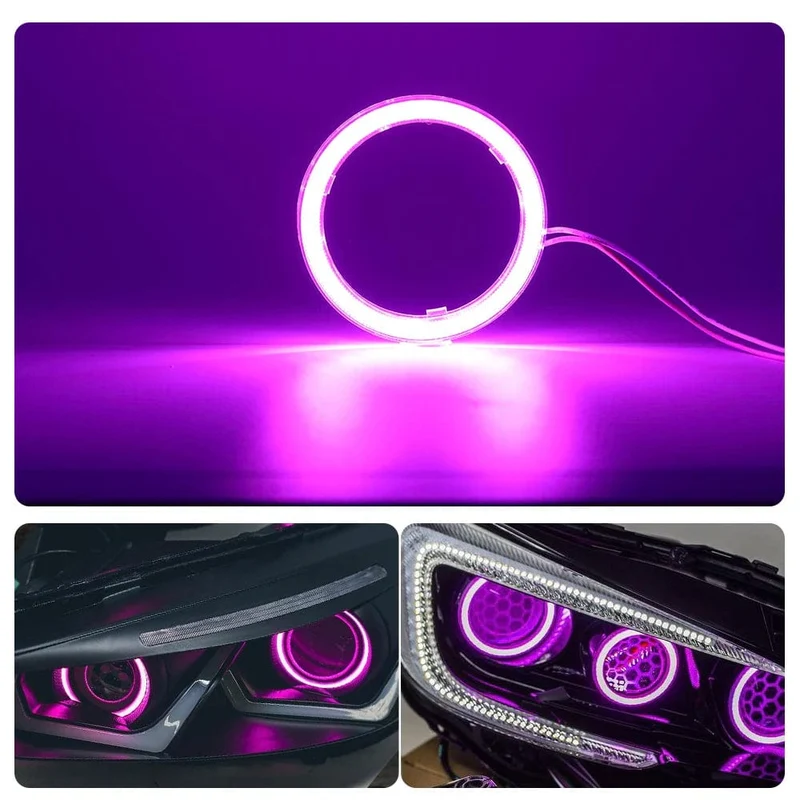 2PC 12-24V COB Led Halo-Ring Angel Eyes für Auto Motorrad Kreisförmige Led Licht Ring 70mm 80mm 90mm Tagfahrlicht Scheinwerfer Buld