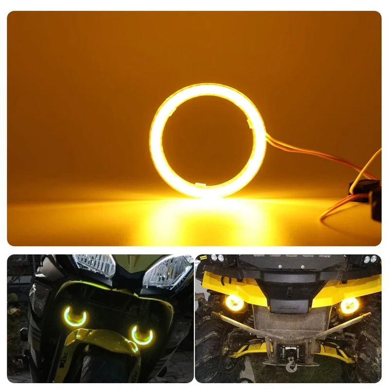 2PC 12-24V COB Led Halo-Ring Angel Eyes für Auto Motorrad Kreisförmige Led Licht Ring 70mm 80mm 90mm Tagfahrlicht Scheinwerfer Buld