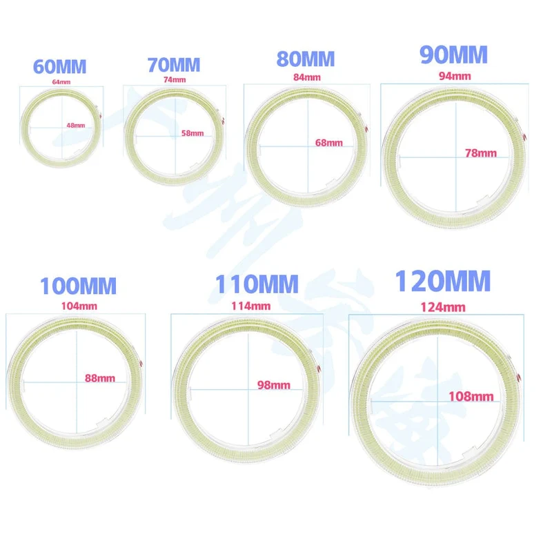 2PC 12-24V COB Led Halo-Ring Angel Eyes für Auto Motorrad Kreisförmige Led Licht Ring 70mm 80mm 90mm Tagfahrlicht Scheinwerfer Buld