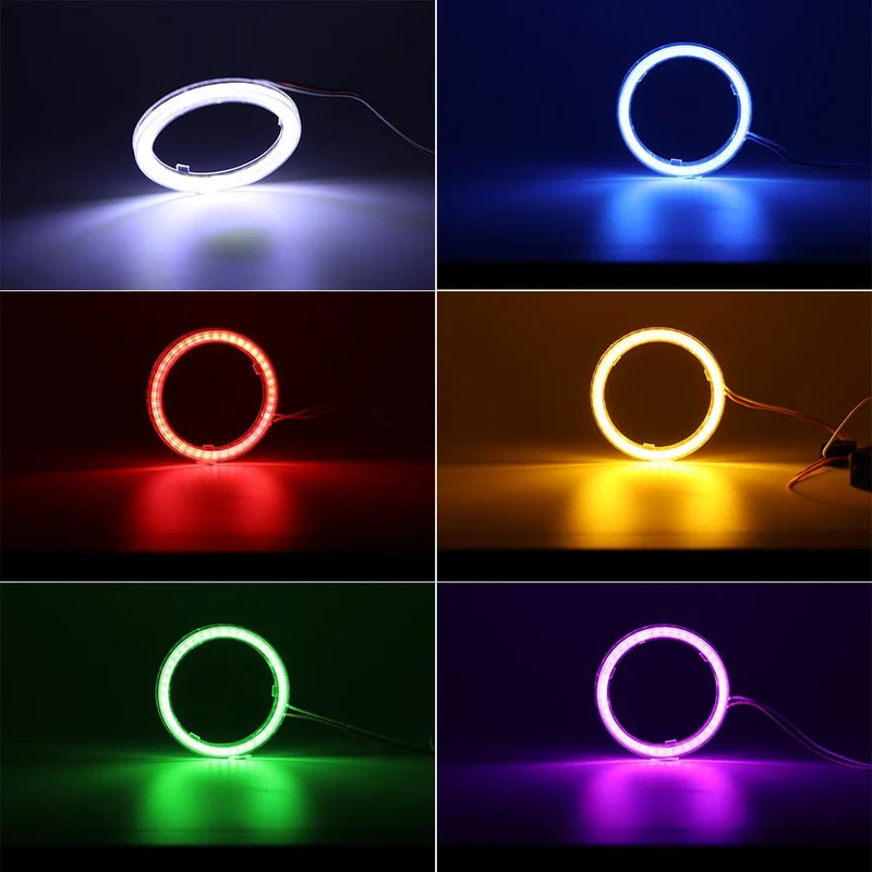 2PC 12-24V COB Led Halo-Ring Angel Eyes für Auto Motorrad Kreisförmige Led Licht Ring 70mm 80mm 90mm Tagfahrlicht Scheinwerfer Buld
