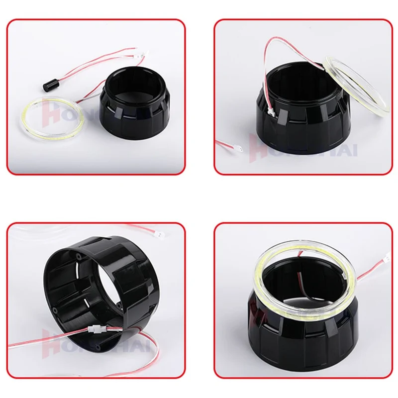 2PC 12-24V COB Led Halo-Ring Angel Eyes für Auto Motorrad Kreisförmige Led Licht Ring 70mm 80mm 90mm Tagfahrlicht Scheinwerfer Buld