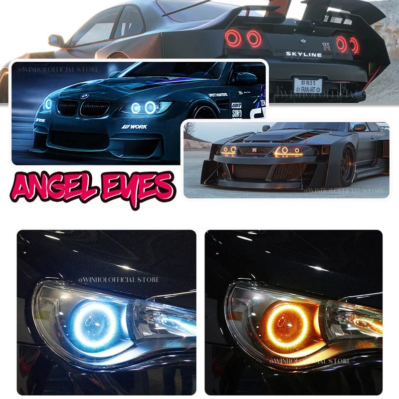 2PC 12-24V COB Led Halo-Ring Angel Eyes für Auto Motorrad Kreisförmige Led Licht Ring 70mm 80mm 90mm Tagfahrlicht Scheinwerfer Buld