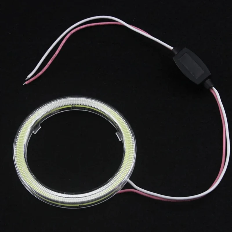 COB LED Scheinwerfer Angel Eyes Birne Halo Ring Lampe Auto Tagfahrlicht DRL Nebelscheinwerfer DC 12V Styling Licht Dekorative Lichter