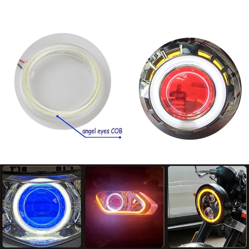 COB LED Scheinwerfer Angel Eyes Birne Halo Ring Lampe Auto Tagfahrlicht DRL Nebelscheinwerfer DC 12V Styling Licht Dekorative Lichter