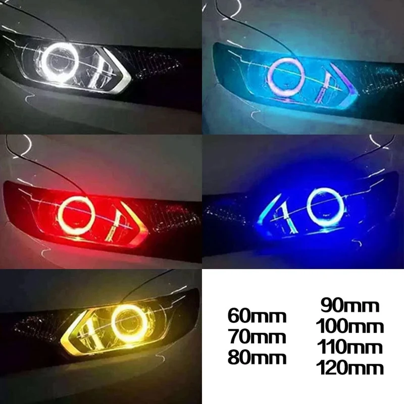 COB LED Scheinwerfer Angel Eyes Birne Halo Ring Lampe Auto Tagfahrlicht DRL Nebelscheinwerfer DC 12V Styling Licht Dekorative Lichter