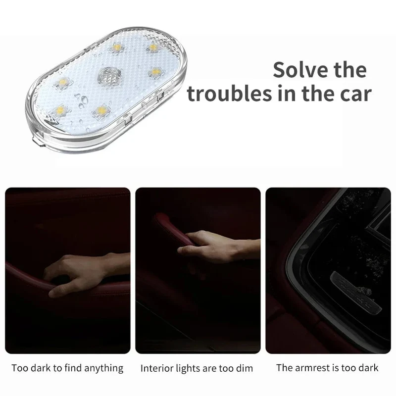 Neue Auto LED Touch Lichter Drahtlose Innen Licht Magnetische Auto Tür Licht Dach Decke Lampe Lesen Lampe USB Aufladbare 5V