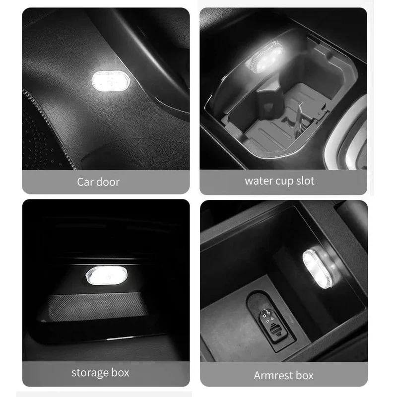 Neue Auto LED Touch Lichter Drahtlose Innen Licht Magnetische Auto Tür Licht Dach Decke Lampe Lesen Lampe USB Aufladbare 5V