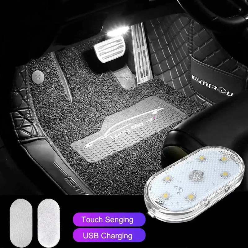 Neue Auto LED Touch Lichter Drahtlose Innen Licht Magnetische Auto Tür Licht Dach Decke Lampe Lesen Lampe USB Aufladbare 5V