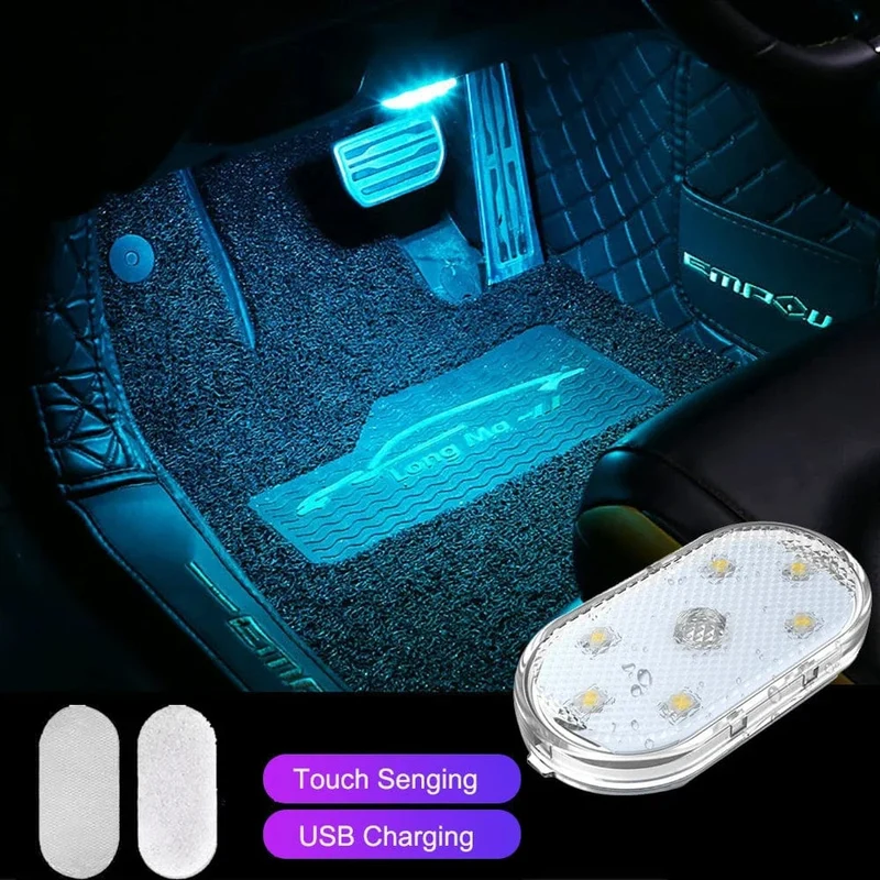 Neue Auto LED Touch Lichter Drahtlose Innen Licht Magnetische Auto Tür Licht Dach Decke Lampe Lesen Lampe USB Aufladbare 5V