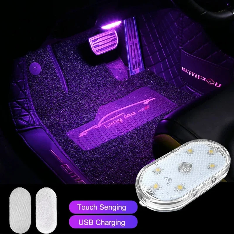 Neue Auto LED Touch Lichter Drahtlose Innen Licht Magnetische Auto Tür Licht Dach Decke Lampe Lesen Lampe USB Aufladbare 5V
