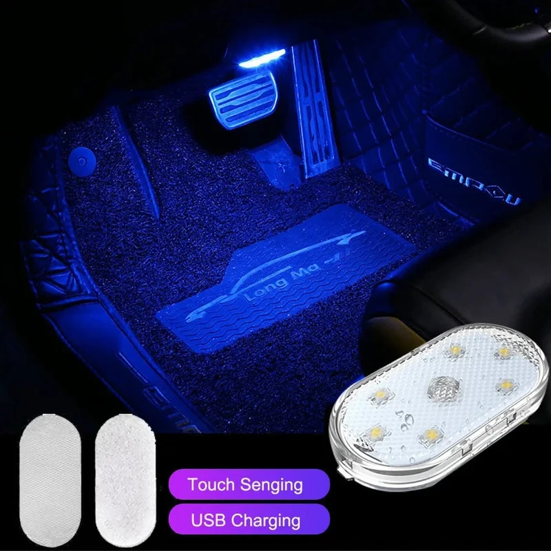 Neue Auto LED Touch Lichter Drahtlose Innen Licht Magnetische Auto Tür Licht Dach Decke Lampe Lesen Lampe USB Aufladbare 5V