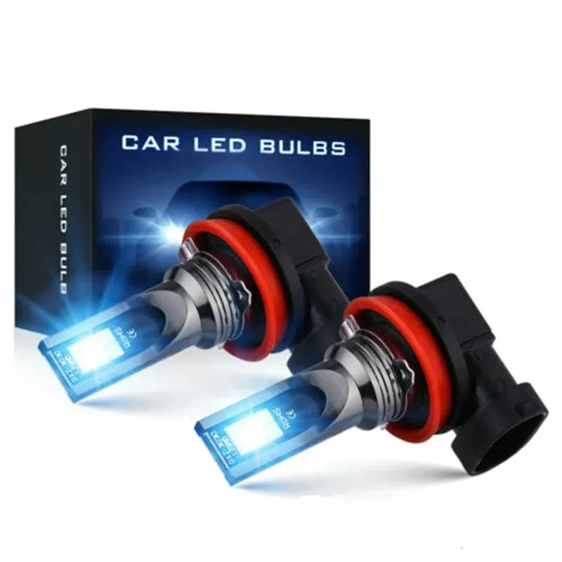 2Pcs Neue H8 H16 JP Led H11 9005 HB3 9006 HB4 3030 12SMD Auto LED Nebel Licht Lampen 6000K weiß Auto Lampe Tagfahrlicht 12000LM