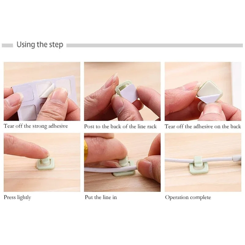 18 stücke USB Organizer Kabel Schreibtisch Kabel Halter Selbst-adhesive Kabel Clip Kabel Halter Kabel Wickler Draht Clips Büro Zubehör
