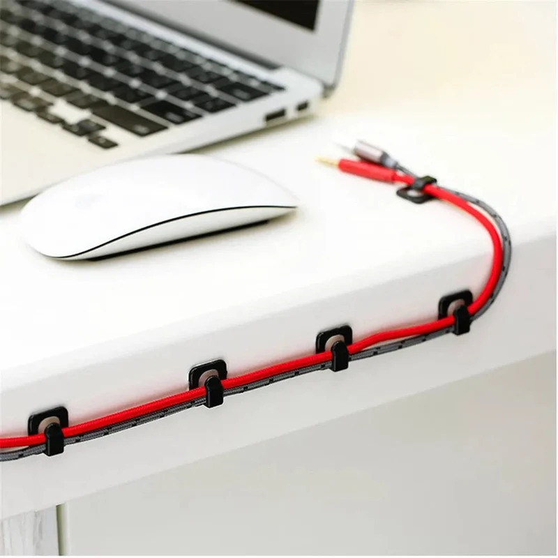 18 stücke USB Organizer Kabel Schreibtisch Kabel Halter Selbst-adhesive Kabel Clip Kabel Halter Kabel Wickler Draht Clips Büro Zubehör