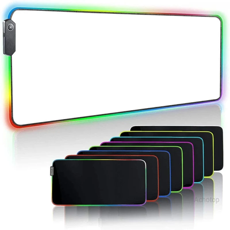 DIY Personalisiertes Mauspad LED-Beleuchtung Großes Gaming-Mauspad RGB-Beleuchtung Laptop-Schreibtischmatte Gummi-Gamer-Pad Teppich