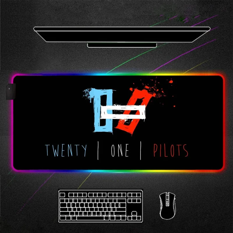 DIY Personalisiertes Mauspad LED-Beleuchtung Großes Gaming-Mauspad RGB-Beleuchtung Laptop-Schreibtischmatte Gummi-Gamer-Pad Teppich