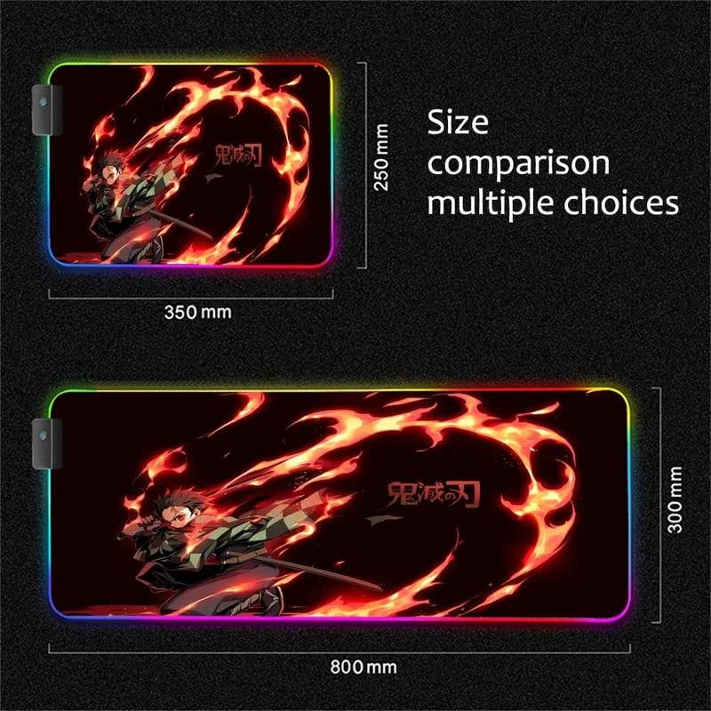 DIY Personalisiertes Mauspad LED-Beleuchtung Großes Gaming-Mauspad RGB-Beleuchtung Laptop-Schreibtischmatte Gummi-Gamer-Pad Teppich