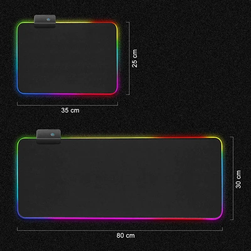 DIY Personalisiertes Mauspad LED-Beleuchtung Großes Gaming-Mauspad RGB-Beleuchtung Laptop-Schreibtischmatte Gummi-Gamer-Pad Teppich