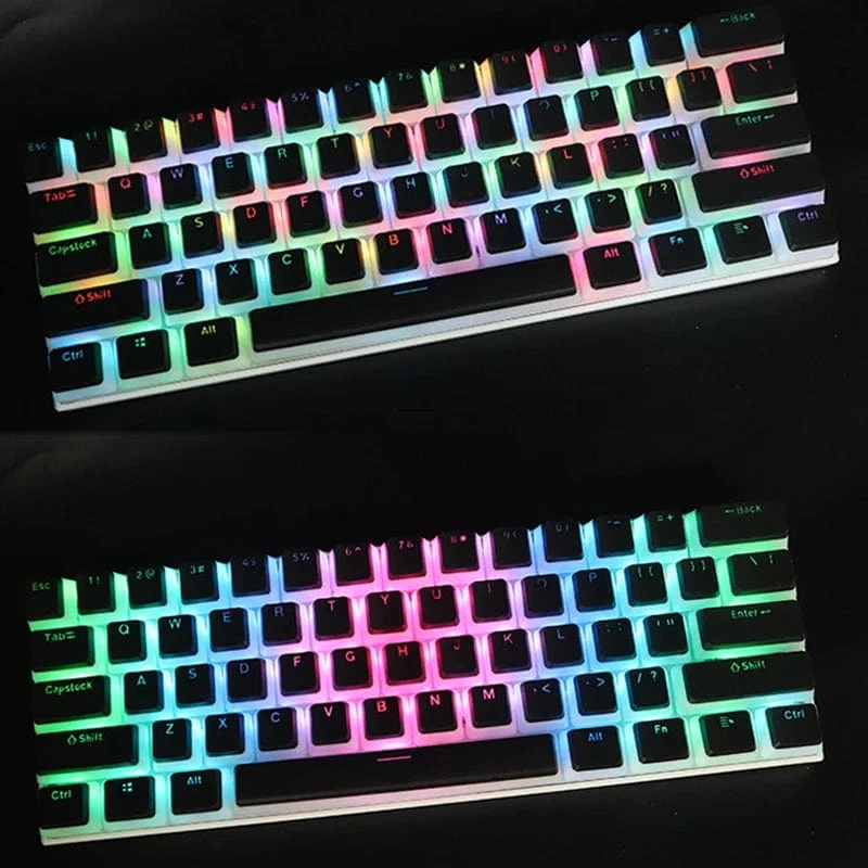 104 Tasten PBT Pudding Tastenkappe Zweifarbige Injektion OEM Profil DIY Tastenkappen für Gateron Cherry MX Switch Mechanische Gaming-Tastatur