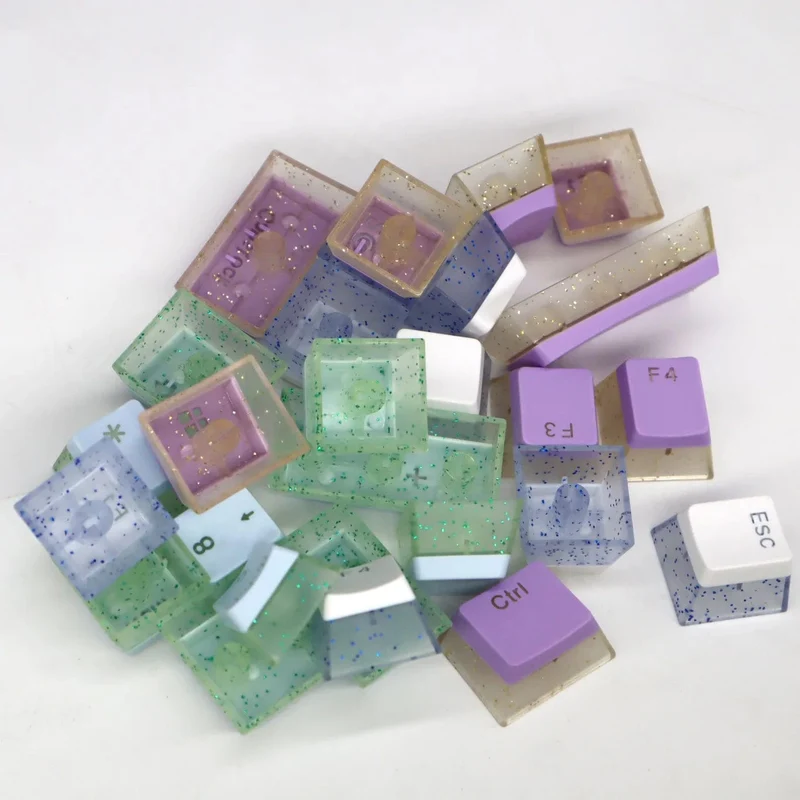 104 Tasten PBT Pudding Tastenkappe Zweifarbige Injektion OEM Profil DIY Tastenkappen für Gateron Cherry MX Switch Mechanische Gaming-Tastatur