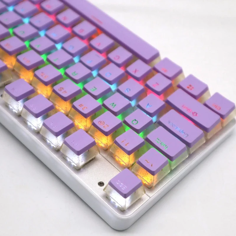 104 Tasten PBT Pudding Tastenkappe Zweifarbige Injektion OEM Profil DIY Tastenkappen für Gateron Cherry MX Switch Mechanische Gaming-Tastatur