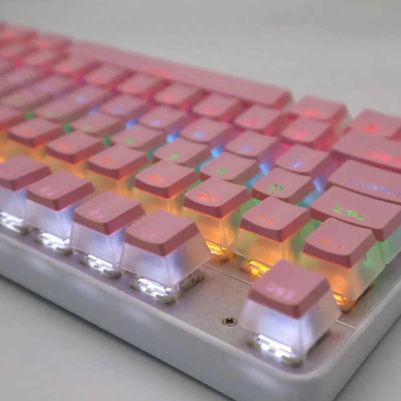 104 Tasten PBT Pudding Tastenkappe Zweifarbige Injektion OEM Profil DIY Tastenkappen für Gateron Cherry MX Switch Mechanische Gaming-Tastatur