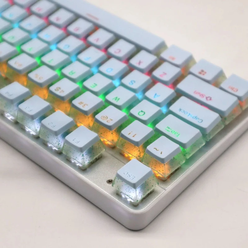 104 Tasten PBT Pudding Tastenkappe Zweifarbige Injektion OEM Profil DIY Tastenkappen für Gateron Cherry MX Switch Mechanische Gaming-Tastatur