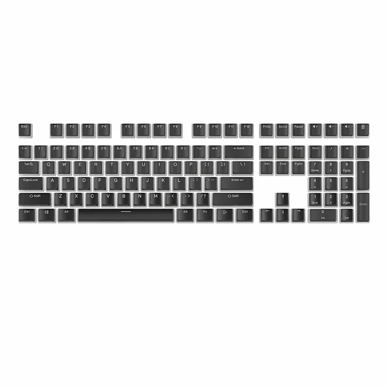 104 Tasten PBT Pudding Tastenkappe Zweifarbige Injektion OEM Profil DIY Tastenkappen für Gateron Cherry MX Switch Mechanische Gaming-Tastatur