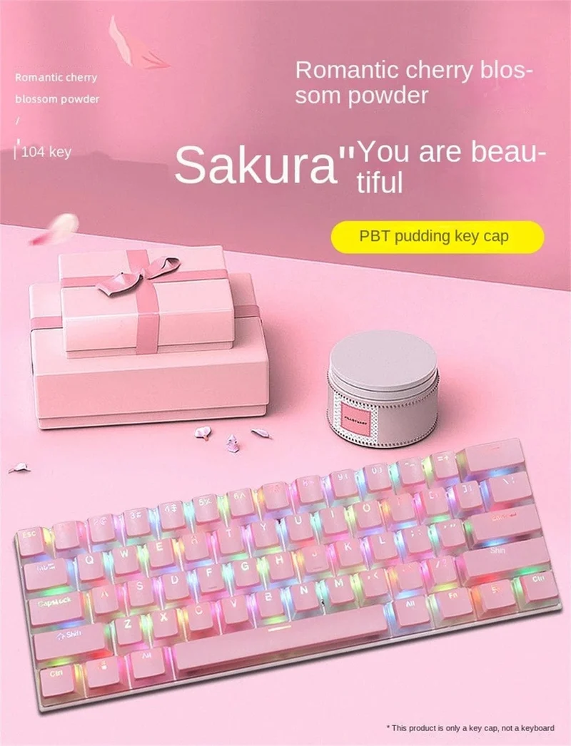 104 Tasten PBT Pudding Tastenkappe Zweifarbige Injektion OEM Profil DIY Tastenkappen für Gateron Cherry MX Switch Mechanische Gaming-Tastatur