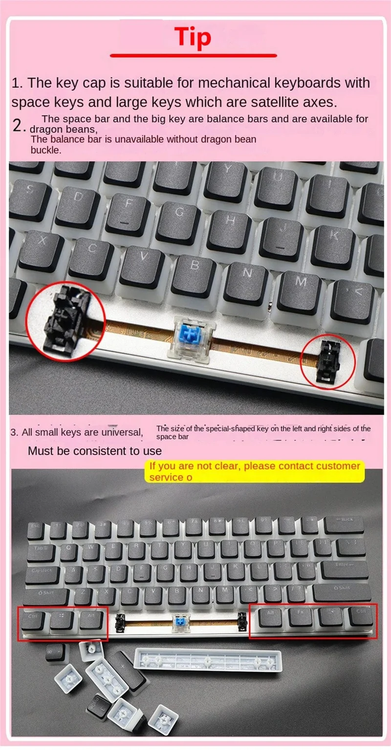 104 Tasten PBT Pudding Tastenkappe Zweifarbige Injektion OEM Profil DIY Tastenkappen für Gateron Cherry MX Switch Mechanische Gaming-Tastatur