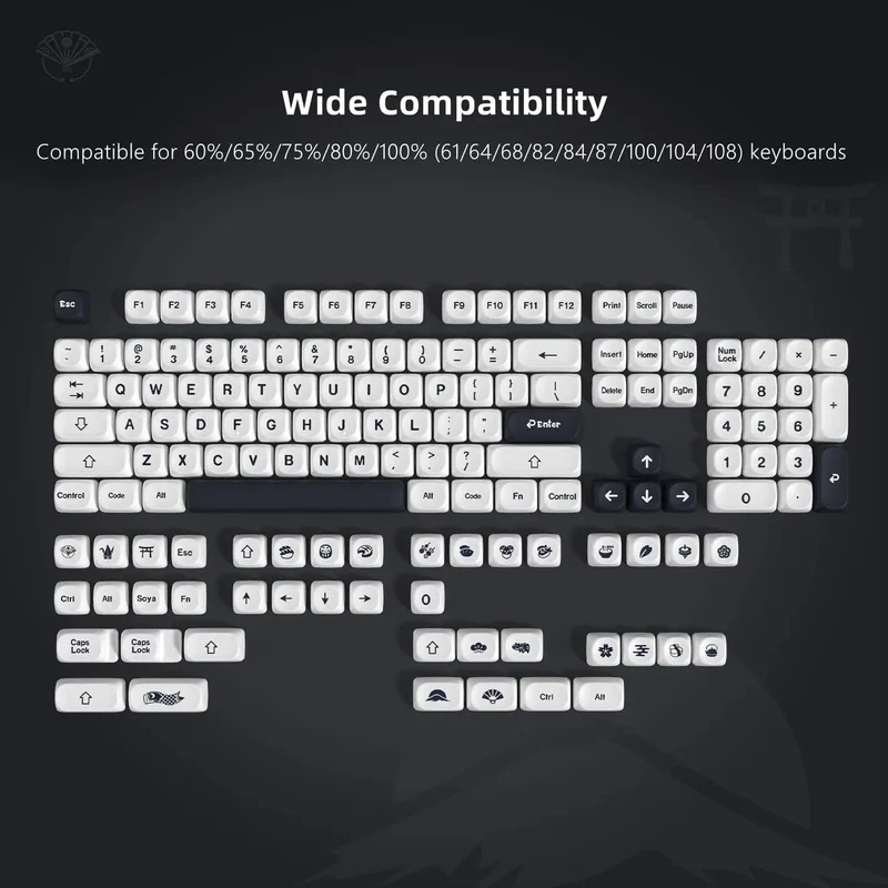 142 Tasten Bow PBT Tastenkappen MOA Profil PBT Dye Sublimation DIY Tastenkappen für 61/87/104 Cherry MX Switch Gaming Mechanische Tastatur