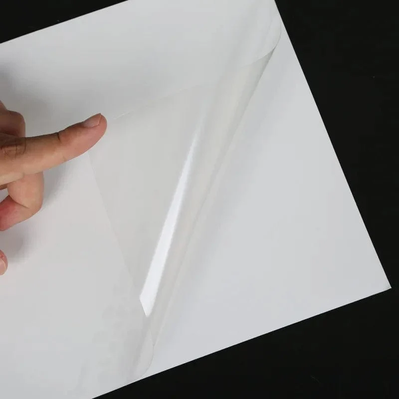 10 Blatt 100 % transparentes Vinyl-Aufkleberpapier, A4, Etikettenaufkleber für Tintenstrahldrucker, kein wasserdichtes DIY, klares, glänzendes Klebepapier